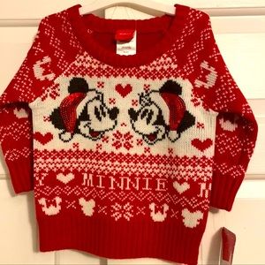Disney Mickey and Minnie Kid’s Holiday Sweater